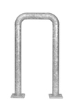 Ladesäulen Schutzbügel aus Ø60,3x2,9. hoch 750mm, breit 400mm, auf Fußplatte